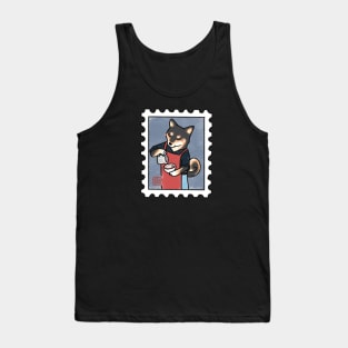 Cafe Maru Chibi Postage Stamp Tank Top